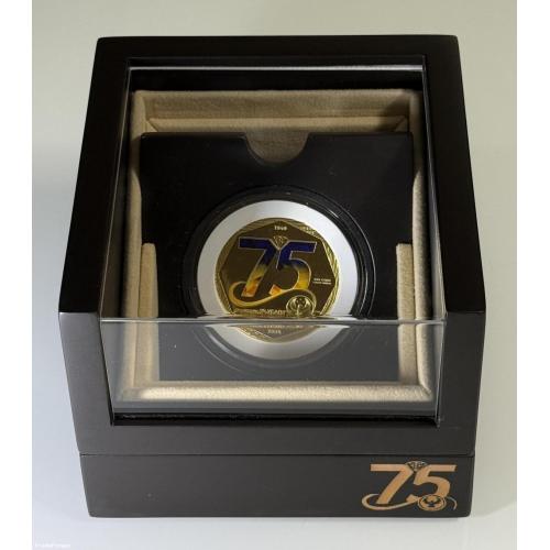 7,500-piso 75th Anniversary of Central Banking in the Philippines – Gold in Wooden Box with Double Doors
