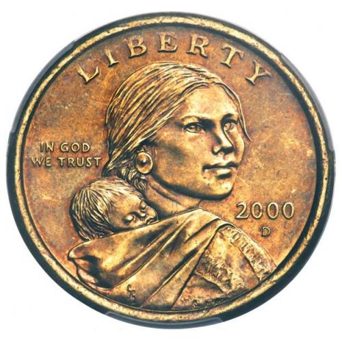 2000-D $1 Sacagawea Dollar / South Carolina Quarter Mule MS64 PCGS