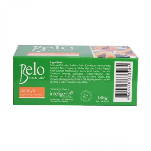 Belo Essentials Papaya Brightening + Clearing 135g (Lot of 2)