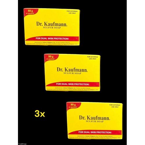 Dr. Kaufmann Sulfur Soap (3 Bars x 80g) Dual Skin Protection