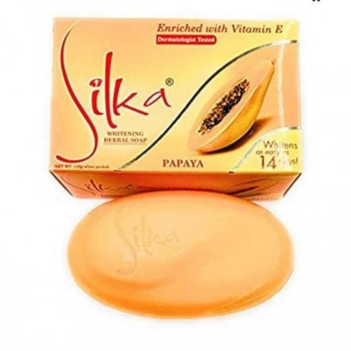 2 bars of SILKA Whitening Herbal Soap Enriched with Vitamin E 135g (2pcs)