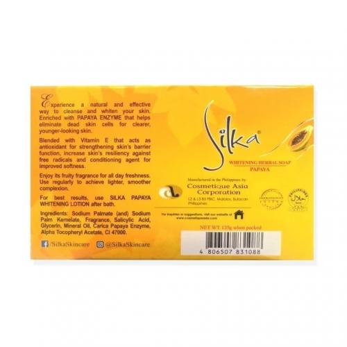 2 bars of SILKA Whitening Herbal Soap Enriched with Vitamin E 135g (2pcs)