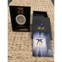 2024 Philippines 750-Piso 75th Anniversary of CBP – SILVER in WOODEN case