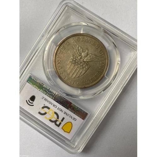 911-S US-Philippine United States of America 1 Peso Key Date PCGS AU Details