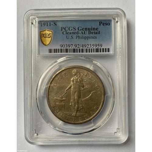 911-S US-Philippine United States of America 1 Peso Key Date PCGS AU Details