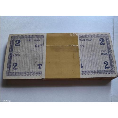 PHILIPPINES/Negros WWII 1942 100 Pieces with Serial Numbers In Sequence ORIGINAL PRINTED WRAPPER