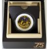 2Philippine 7,500-Piso 75th Anniversary of CBP Gold in Wooden Cube Box w/ Acrylic