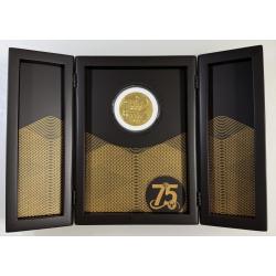 Philippine 7500-Piso 75th Anniversary of CBP Gold in Wooden Box with Double Door