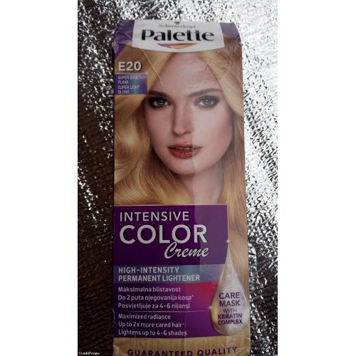 E20 SUPER LIGHT BLOND Schwarzkopf Palette Intensive Color Unisex Cream with KERATIN Hair Color