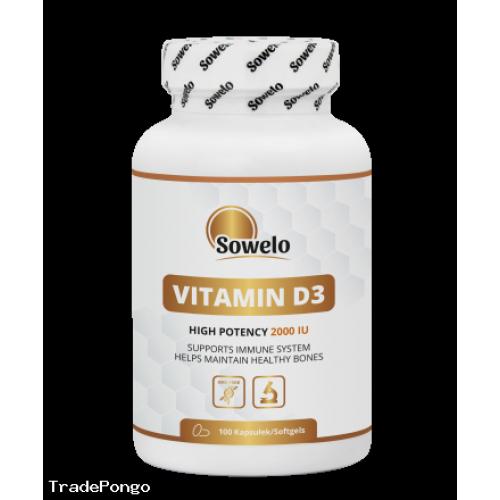 SOWELO Vitamin D3 2000 IU Softgels With High Potency