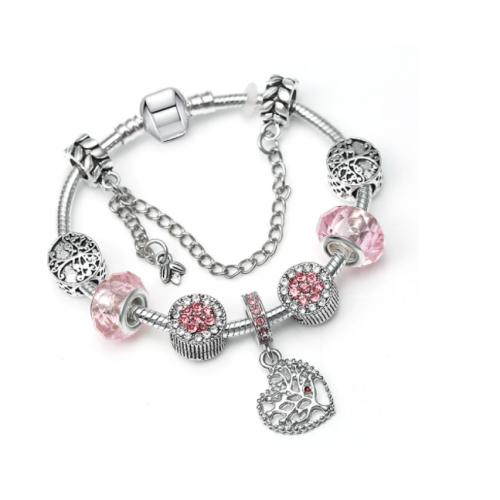 Pandora Charm Bracelet Complete Set of Pandora Charm Bracelets Silver 925 Pink Love