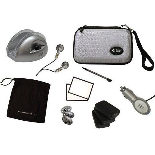 Dream Gear 17 in 1 Bundle pak Nintendo DS Lite New Silver, New, Free Shipping