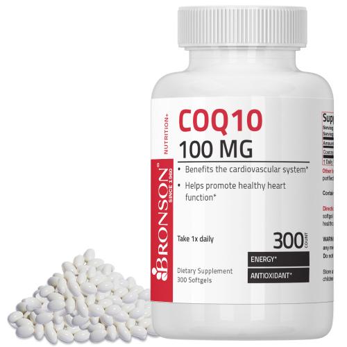 Bronson CoQ10 100mg CoEnzyme Q-10 300 Softgels -300 Day Supply