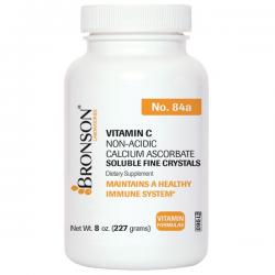 Bronson Vitamin C Non-Acidic Calcium Ascorbate Soluble Fine Crystals, 8 oz