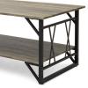 Best Choice Modern Metal and Wooden Coffee Table