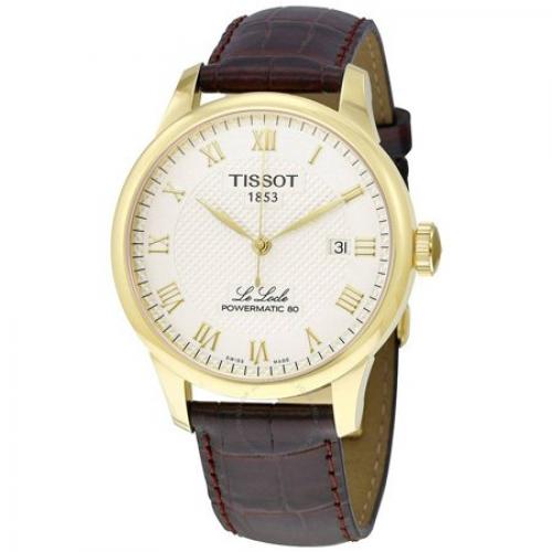 Tissot Le Locle Powermatic 80 Automatic Leather Mens Watch T0064073626300