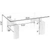 Costway Rectangular Tempered Glass Coffee Table