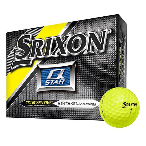 Srixon Q Star Spin Skin Technology All Ability Tour Yellow Golf Balls 12ct
