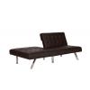 Mainstays Morgan Faux Leather Tufted Convertible Futon, Brown