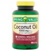 Spring Valley Coconut Oil Softgels, 1000 mg, 100 Ct