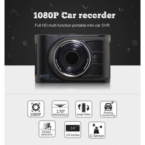Car Camera Dash Cam, 3 Inch Ultra HD 1080P Rear 170° Wide Angle Lens Dashboard Camera Recorder, 360° Rotated Rear View Camera with Night Mode
