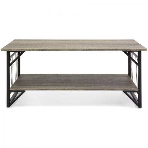 Best Choice Modern Metal and Wooden Coffee Table