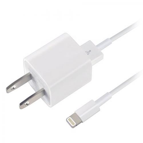 Apple USB Home Travel Charger Adapter/ Lightning Cable Power Cord MD818ZM/ A for iPhone 7/ 6s/ 6 Plus/ iPad Air 2/ Mini/ Pro