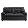 Mainstays Faux Leather Buchannan Apartment Sofa, Black