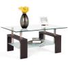 Costway Rectangular Tempered Glass Coffee Table