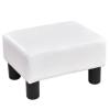 Costway Small Ottoman Footrest PU Leather Footstool