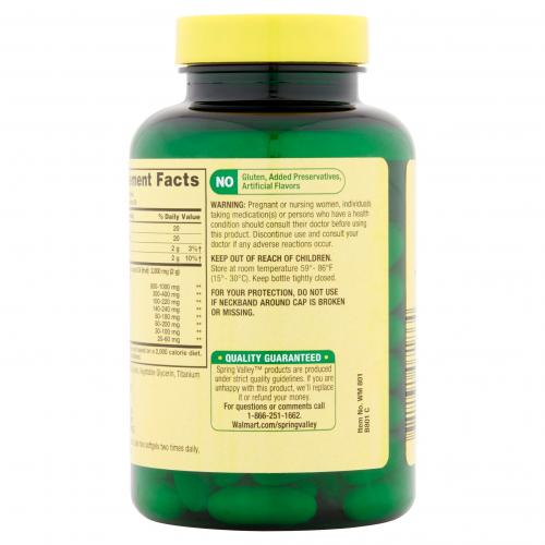 Spring Valley Coconut Oil Softgels, 1000 mg, 100 Ct