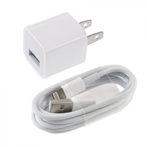 Apple USB Home Travel Charger Adapter/ Lightning Cable Power Cord MD818ZM/ A for iPhone 7/ 6s/ 6 Plus/ iPad Air 2/ Mini/ Pro
