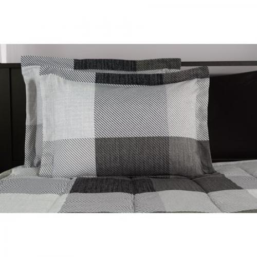 Mainstays Overscale Black Plaid Bed in a Bag