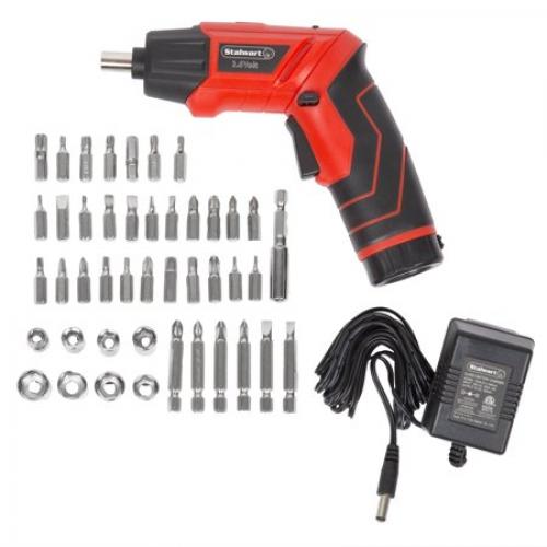 Stalwart 75-PT1000 45-Piece 3.6V Rechargeable Pivoting Screwdriver Set