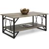 Best Choice Modern Metal and Wooden Coffee Table