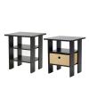 Furinno Petite End Table Bedroom Night Stand, Set of Two