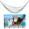 Nylon Weave Rope Hammock Swing Outdoor Single Lounge Bed 220lb Capacity Green