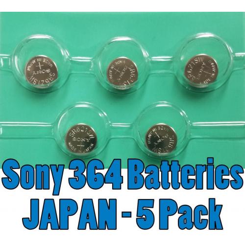 SONY 364 SR621SW   watch battery japan FRESH 621 **5 PCS**