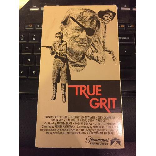 TRUE GRIT 1969 VHS TAPE John Wayne Kim Darby Glen Campbell