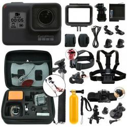 GoPro HERO7 Black 12 MP Waterproof 4K Camera Camcorder + Complete Action Bundle