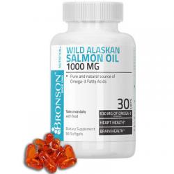 Bronson Wild Alaskan Sockeye Salmon Oil 1000 mg, 90 Softgels