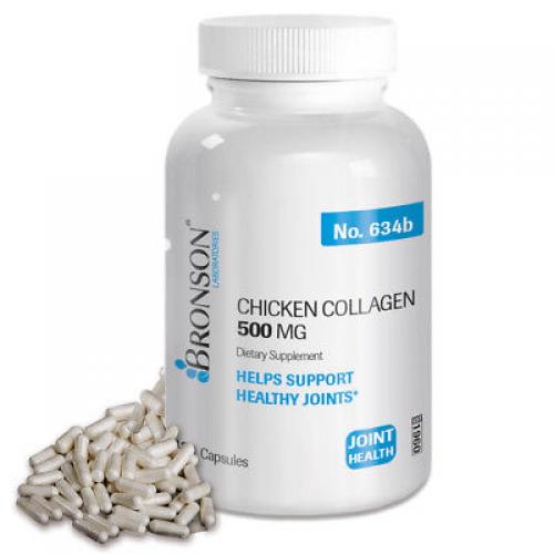 Bronson Chicken Collagen Joint Support 500 mg, 120 Capsules