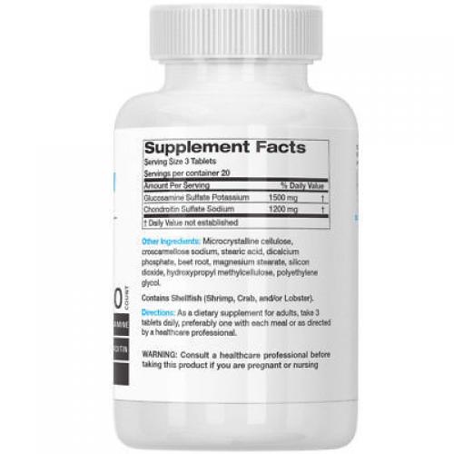 Bronson Glucosamine and Chondroitin Extra Strength JOINT HEALTH, 60 Tablets