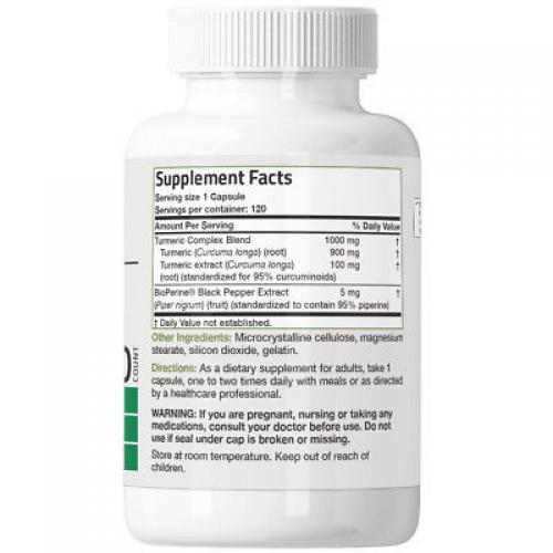 Bronson Turmeric Complex 1000 mg Joint Support 60 Capsules