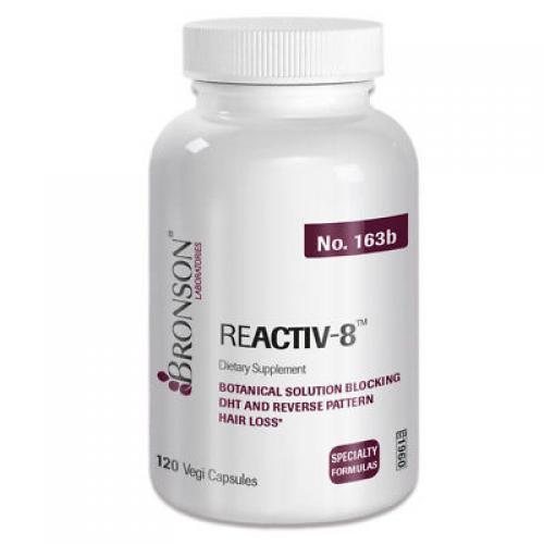 Bronson ReActive-8, Reverse Pattern Hair Loss, 120 Vegi Capsules