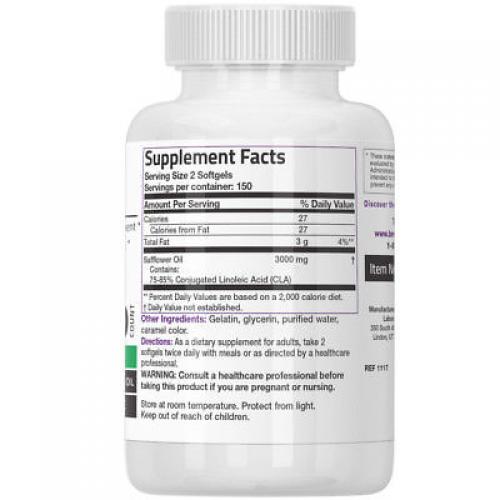 Bronson CLA 3000 High Potency Safflower Oil Weight Loss Exercise Enhancement