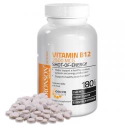 Bronson VITAMIN B12 2500 mcg Quick Dissolve 180 Tablets
