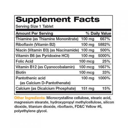 Bronson Vitamin B 100 Complex High Potency Sustained Release, 250 Tablets