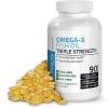BRONSON OMEGA-3 FISH OIL TRIPLE STRENGTH EPA DHA NON-GMO GLUTEN FREE 90 Softgels