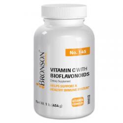 Bronson Vitamin C Crystals Powder with Citrus Bioflavonoids Immune Support, 1 lb